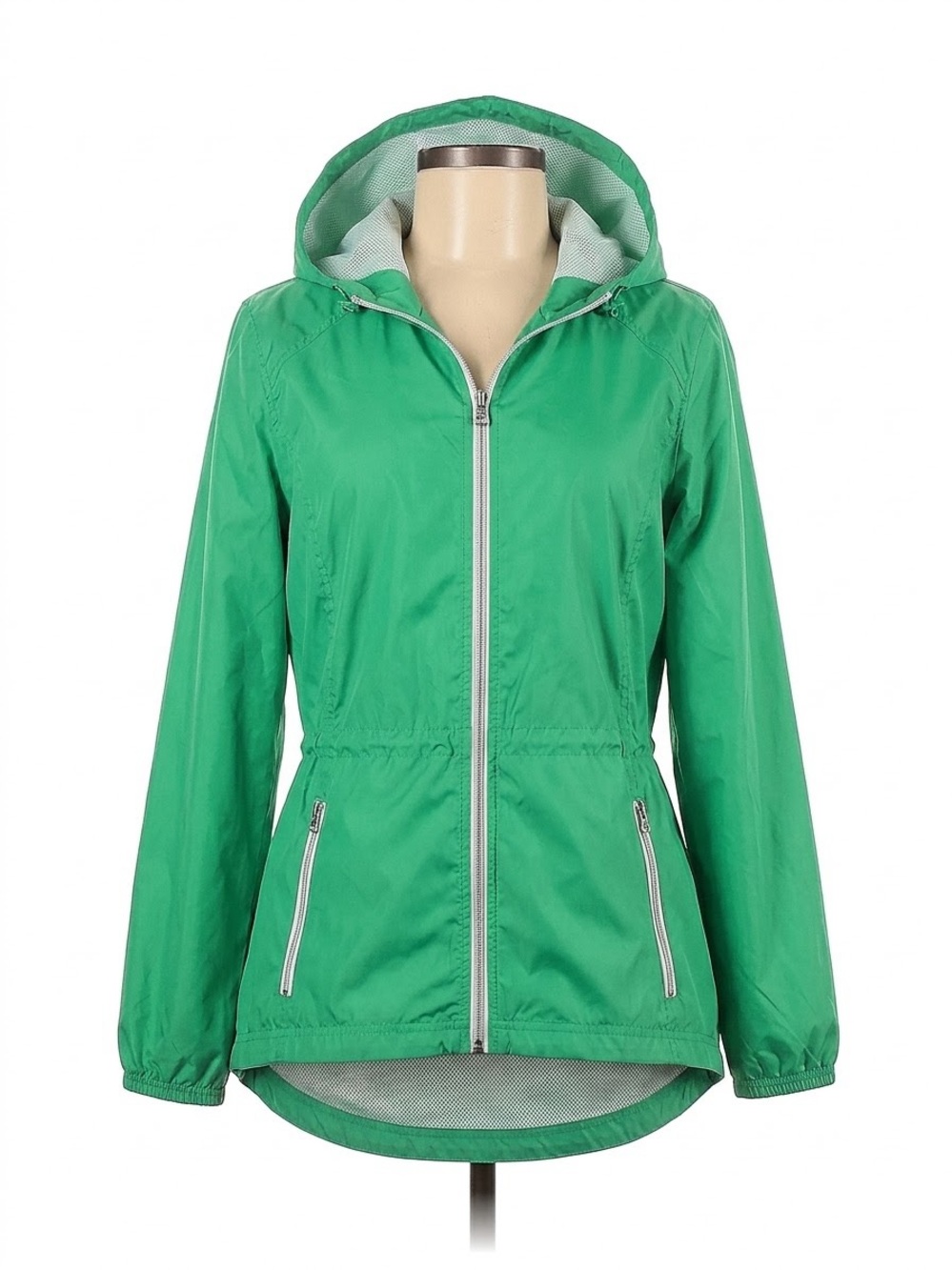 Green Hooded Lightweight Women's Jacket